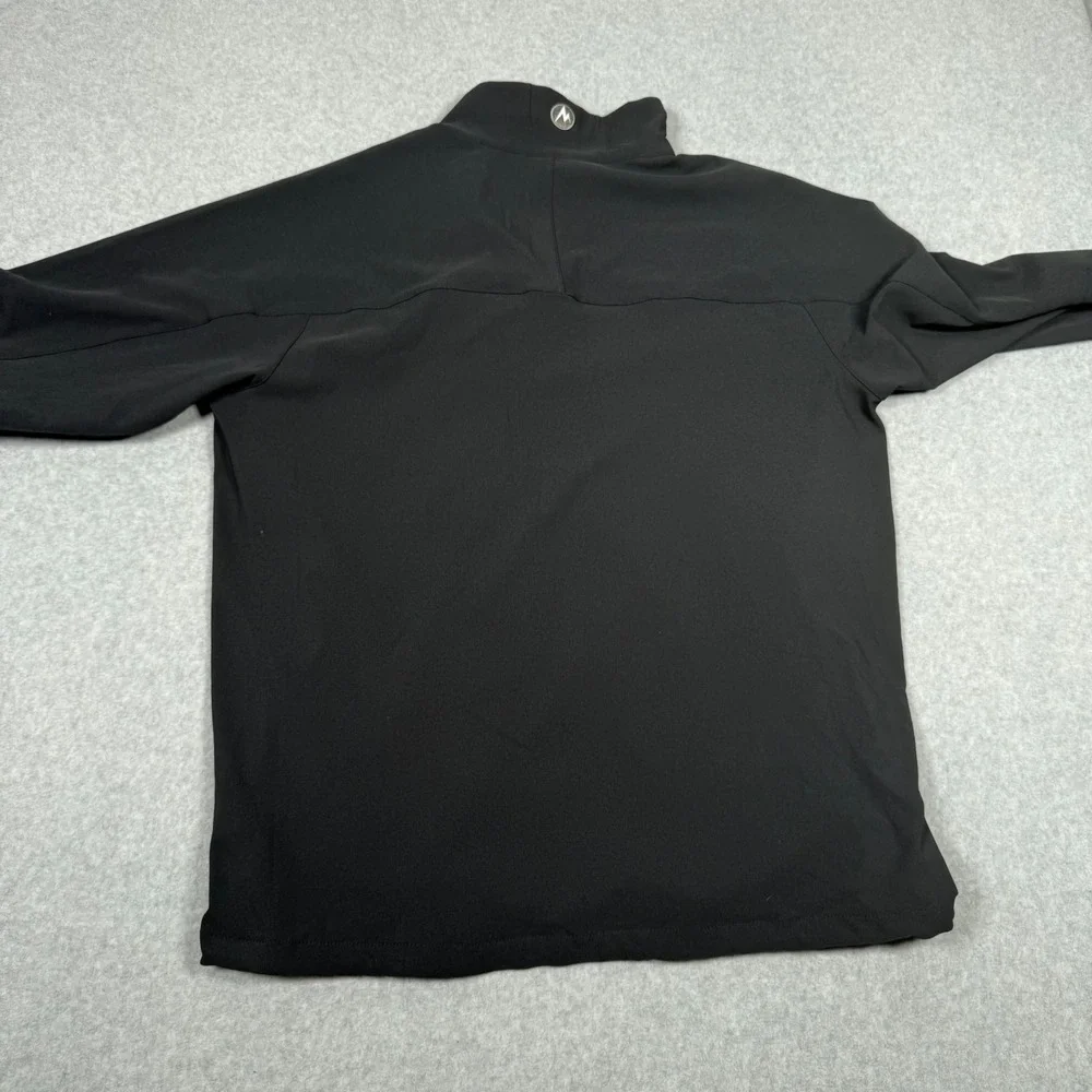Marmot M3 Softshell Jacket Mens XL Black Gulfstream Logo Full Zip Performance